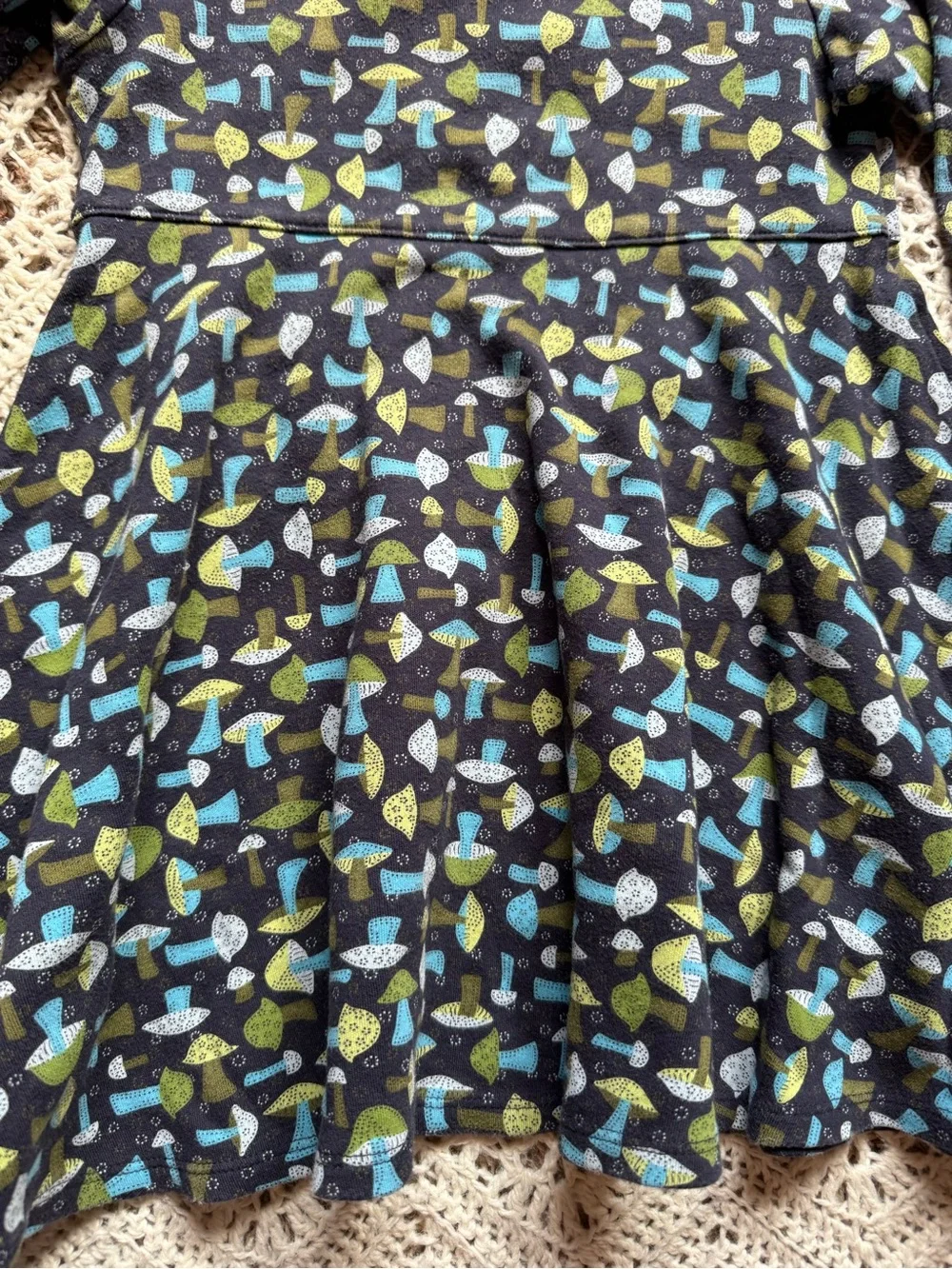 Vintage Gymboree Navy Mushroom Dress Pink Floral 3T Early 2000’s